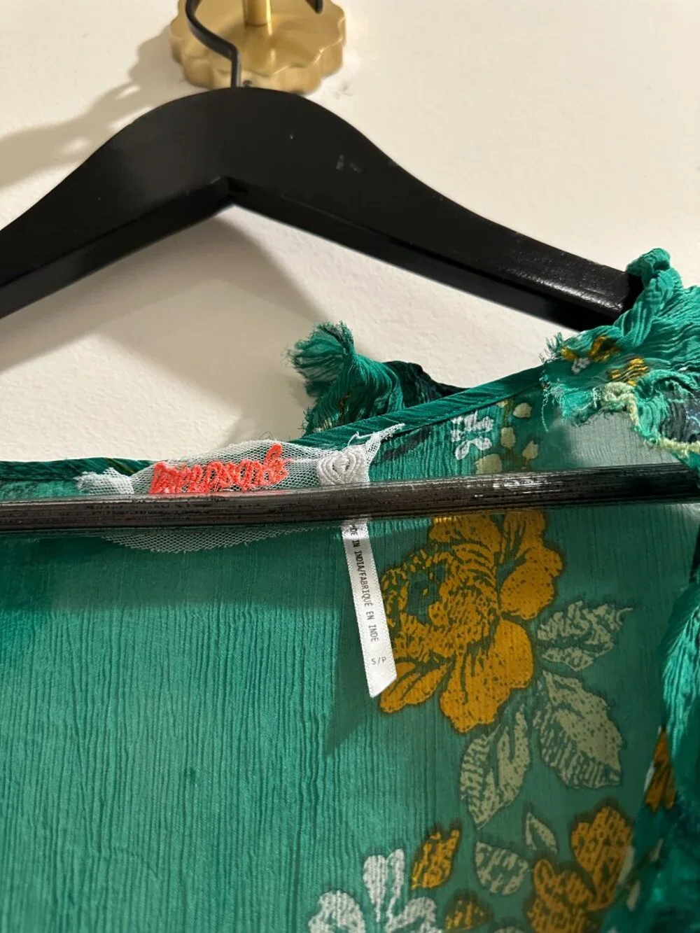 FREE PEOPLE Paisley Petals Maxi Dress in Green Size Small